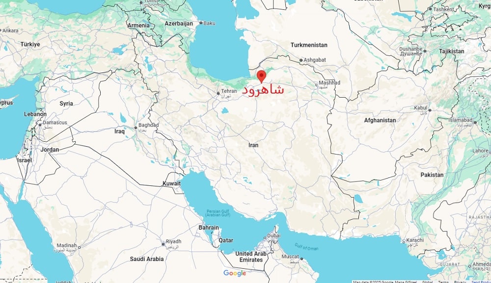 شاهرود در نقشه ایران
