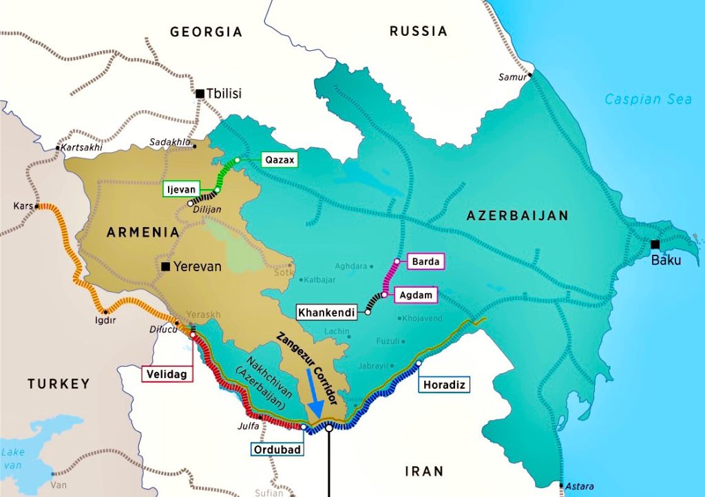 مسیر زنگزور ارمنستان چیست؟ راهنمای کامل نقشه و ماجرای کریدور زنگزور